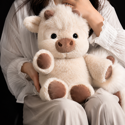 Adorable Highland Cattle Plush Toy Running Cow
