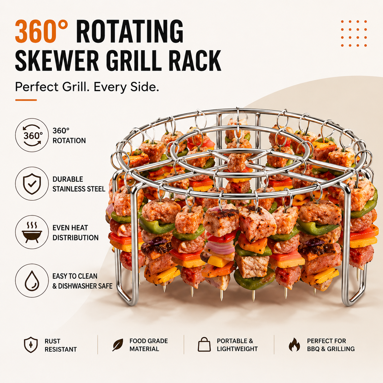 Air Fryer Stainless Steel Vertical Grill Rack