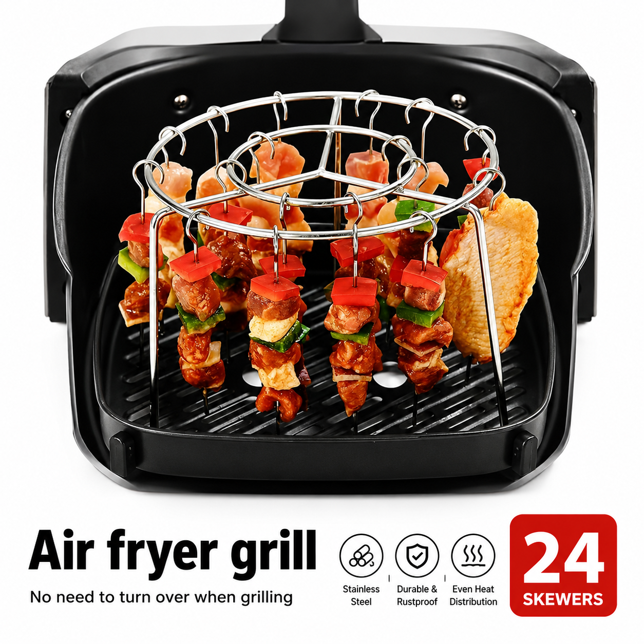 Air Fryer Stainless Steel Vertical Grill Rack