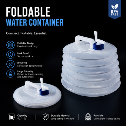 FlexFlow™ Foldable Water Container (10L/15L)