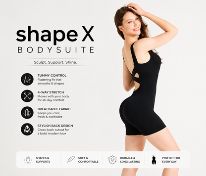 ShapeX Seamless Shapewear Bodysuit