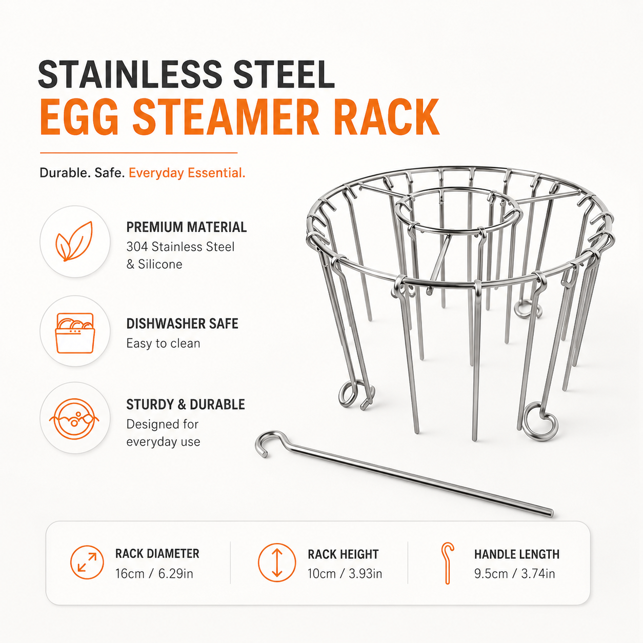 Air Fryer Stainless Steel Vertical Grill Rack
